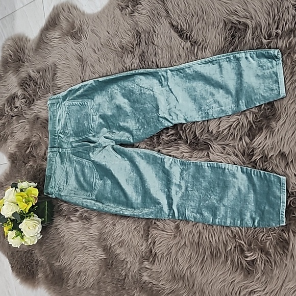 Lucky Brand Green Silk Like Mid Rise Skinny Ava Pants - Picture 6 of 7